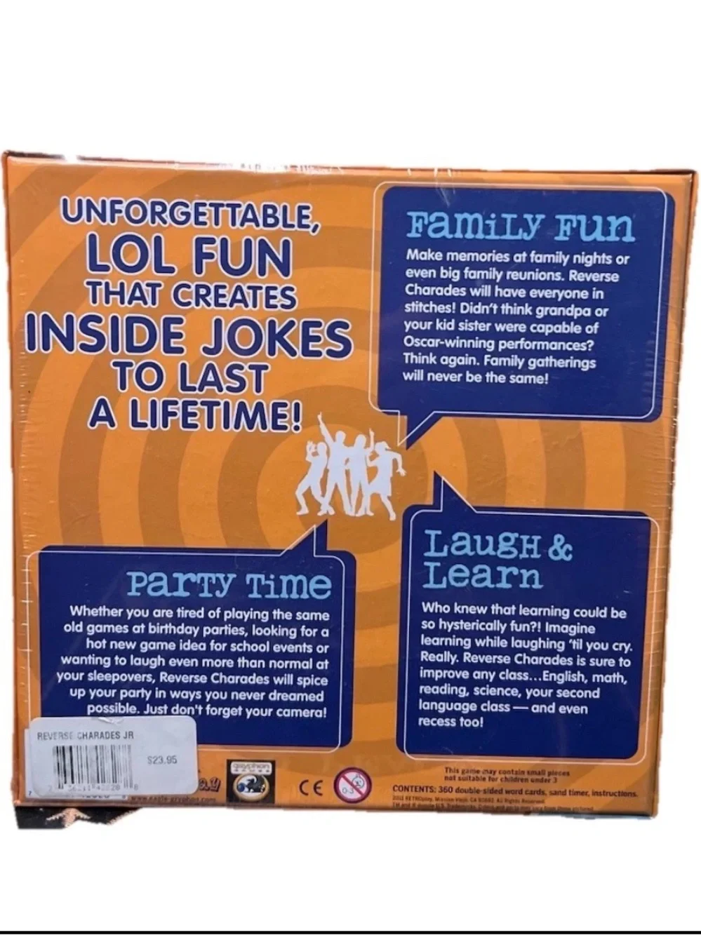 Reverse Charades Junior Edition Board Game Kids Family Night Sealed